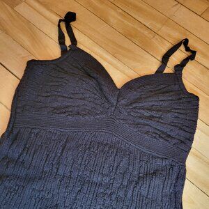 BCBG Max‎ Azria Black Ribbed Knit Top size M